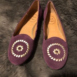 Plum suede jack Rogers loafers